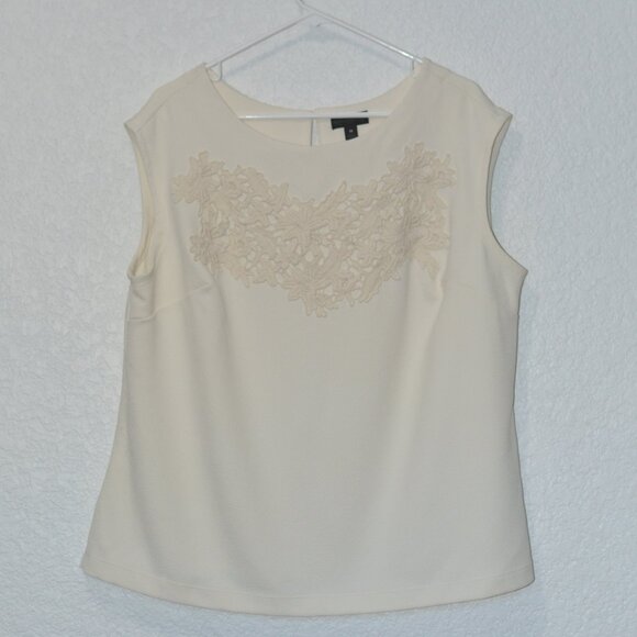 Womens Worthington White Tank Size XL (97% polyester/3% spandex) - Picture 1 of 3